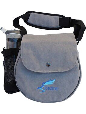 Durable Black Disc Golf Bag for 6-10 Discs + Bottle - Sling/Shoulder Style for